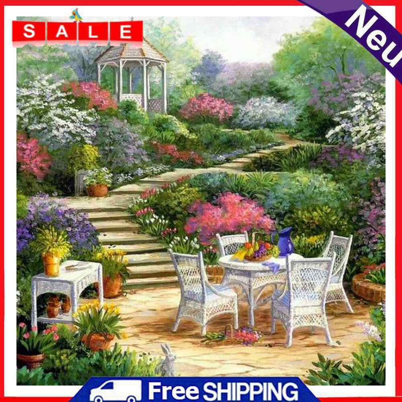 Shinyamal JinHongHuaMaoYi 5D DIY Full Drill Diamond Painting Garden Cross Stitch S