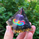 5cm Orgonite Pyramid Heal Reiki Orgone Energy Generator Crystal Stone (H) Newly