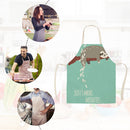 Kitchen Aprons for Women Men Household Baking Tree Sloth Linen Cook Tablier