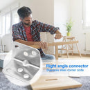 4pcs Stainless Steel Corner Code Right Angle Support Connector Fixing Plate