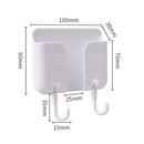 Wall Mounted Mobile Phone Charging Bracket Control Organizer Box Rack with Hooks
