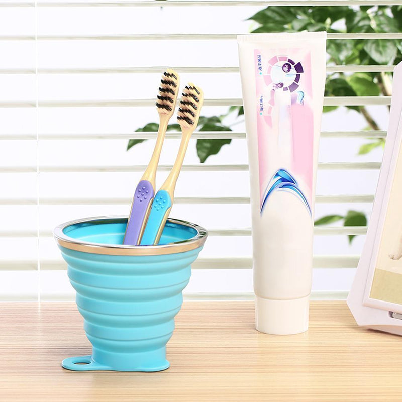 Outdoor Camping Picnic Retractable Water Cup 270mL Portable Folding Silicone Mug