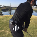 Golf Ball Cleaning Bag with Buckle Double-Sided Golf Wiping Towel (Black) Newly