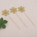 10pcs/12pcs Crown Bow Glitter Snowflake Cupcake Topper Takes Handmade Cake