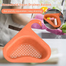 2pcs Kitchen Sink Strainer Fruit Vegetable Drain Hanging Baskets (Orange) Newly