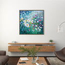 11CT Full Embroidery Daisy Bush Cotton Print Cross Stitch Kit Home Decoration