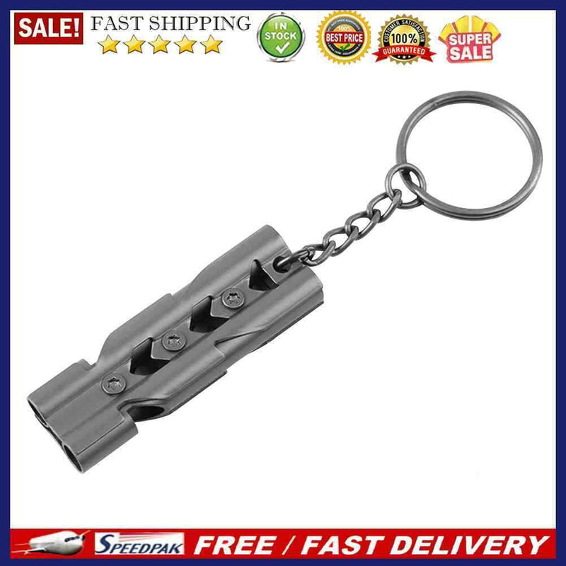 Double Tube Whistle Football Referee High Decibel Whistle for Outdoor Surviva