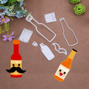 1set Drinks Metal Cutting Dies Stencils DIY Scrapbooking Embossing Decor(C)