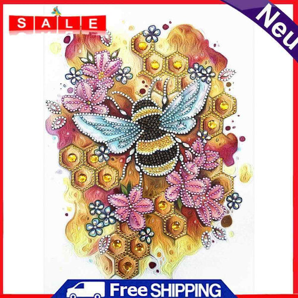 5D DIY Special Shaped Diamond Painting Bee Embroidery Mosaic Kits Wall Decor