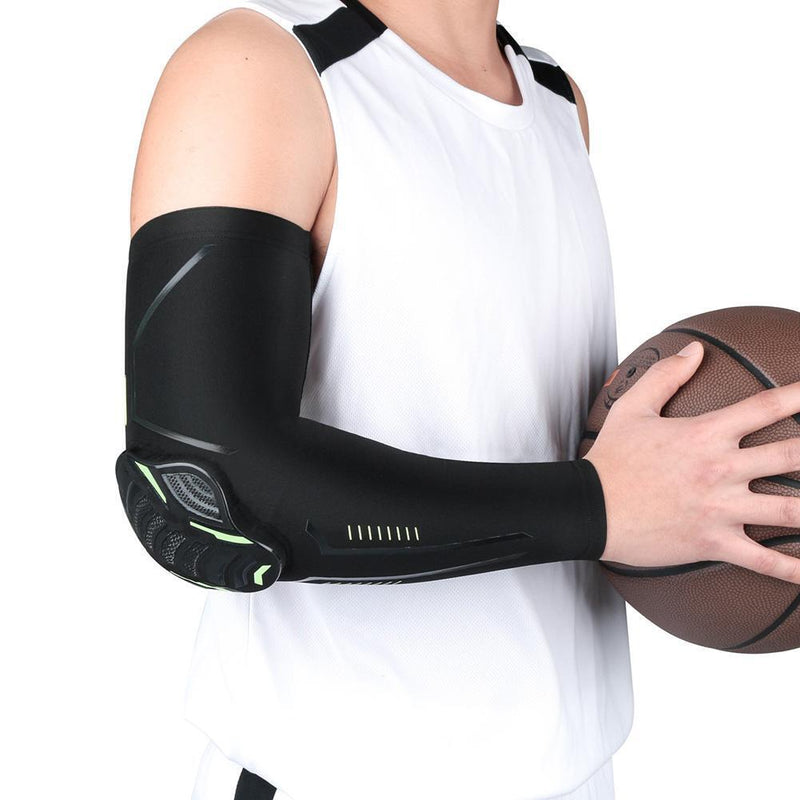 1pc Sports Arm Guard Compression Sleeves Elbow Protective Pad (Black M)