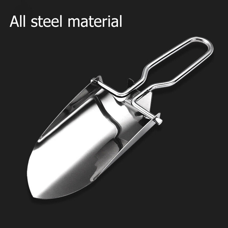 Mini Portable Stainless Steel Gardening Shovel Soil Loosening Foldable Spat