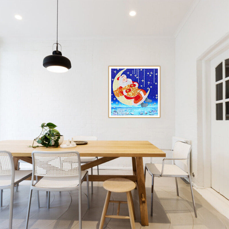30x40cm 5D DIY Partial Special Shaped Drill Diamond Painting Santa for Ornament