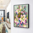 Full Round Diamond Painting Lilies Rhinestone Mosaic Home Wall Art Craft Decor
