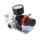 Water Pressure Gauge Separator 1/4" BSP Air Compressor Filter Air Hose Filter
