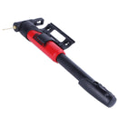 Portable Folding Bicycle Air Pump Inflator for Presta Schrader Valve Red Newly