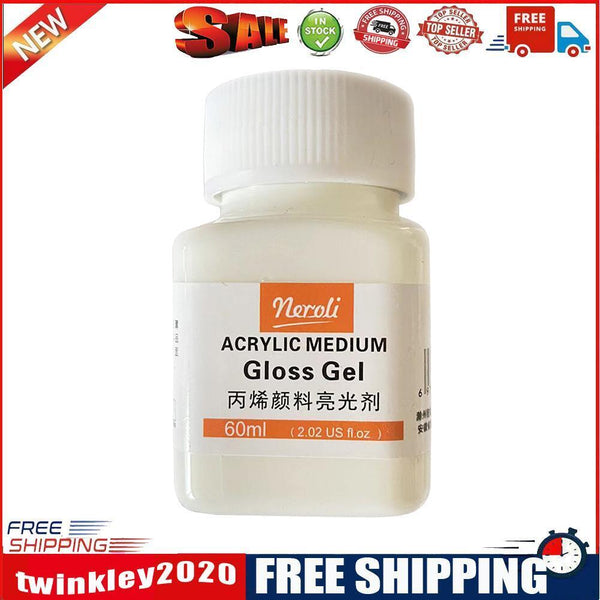 60ml Acrylic Medium Gloss Gel for Oil Paint Polish Painting Pigment Tools