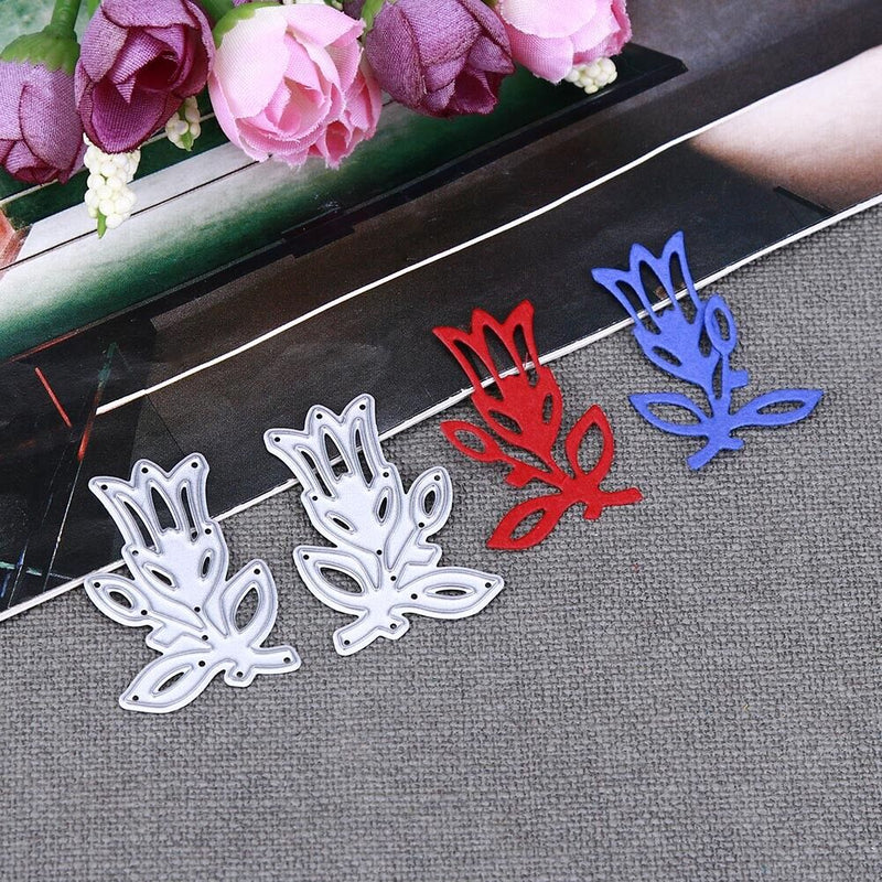 2pcs Flower Metal Cutting Die Stencil for DIY Scrapbooking Embossing Folder-1966