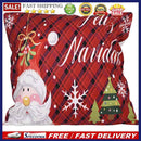 Merry Christmas Retro Print Pillowcase Throw Pillow Case Home Ornaments Gift