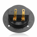 Round Boxes with 2 Banana Jack Stereo Plug Speaker Terminal Connectors
