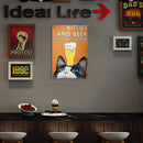 #A Fashion Artwork Retro Goods Unique Tin Painting Perfect Size for Bars Decorat