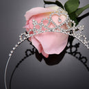 Rhinestone Crystal Tiara Hair Band Kid Girl Bride Princess Prom Crown