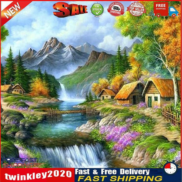 5D DIY Full Drill Diamond Painting House Rhinestone Mosaic Craft (B2243) Newly