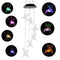 Solar LED Color Changing Wind Chime Lamps Hummingbird Pendant Lights (C) Newly