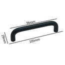 Aluminum Kitchen Door Cabinet Straight Handle Hardware (96 Holes Black) Newly
