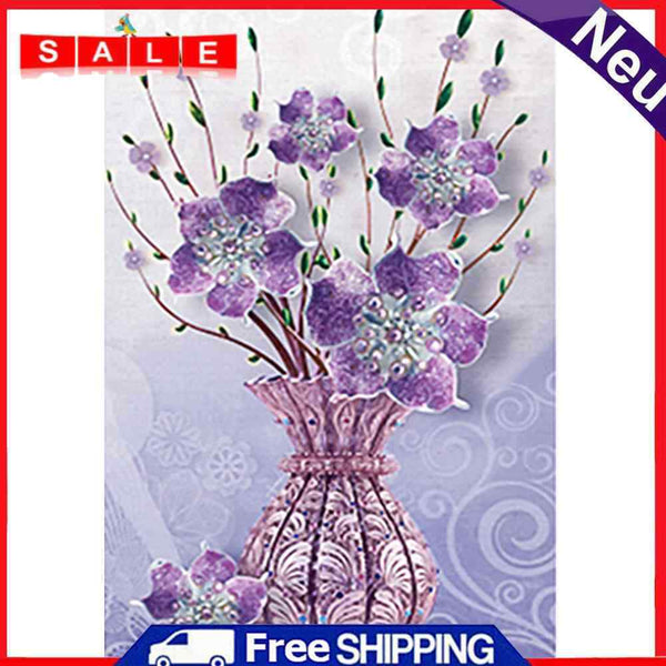 Part Drill Craft Poster DIY Flowers Vase Rhinestones Picture Diamond Painting