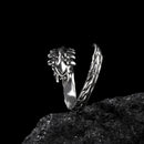 Coiled Bone Jewelry Accessories Open Rings Hip Hop Centipede Ring Punk Style