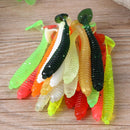 20pcs 2g/7.5cm T-tail Soft PVC Worm Fishing Lures 10 Colors Swim Baits Newly