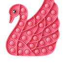 Silicone Swan Push Bubble ADHD Autism Kids Adults Stress Relief Toys (Pink)