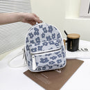 Retro Fashion Flower Backpacks Nylon Female Girl Small School Bookbags Rucksack