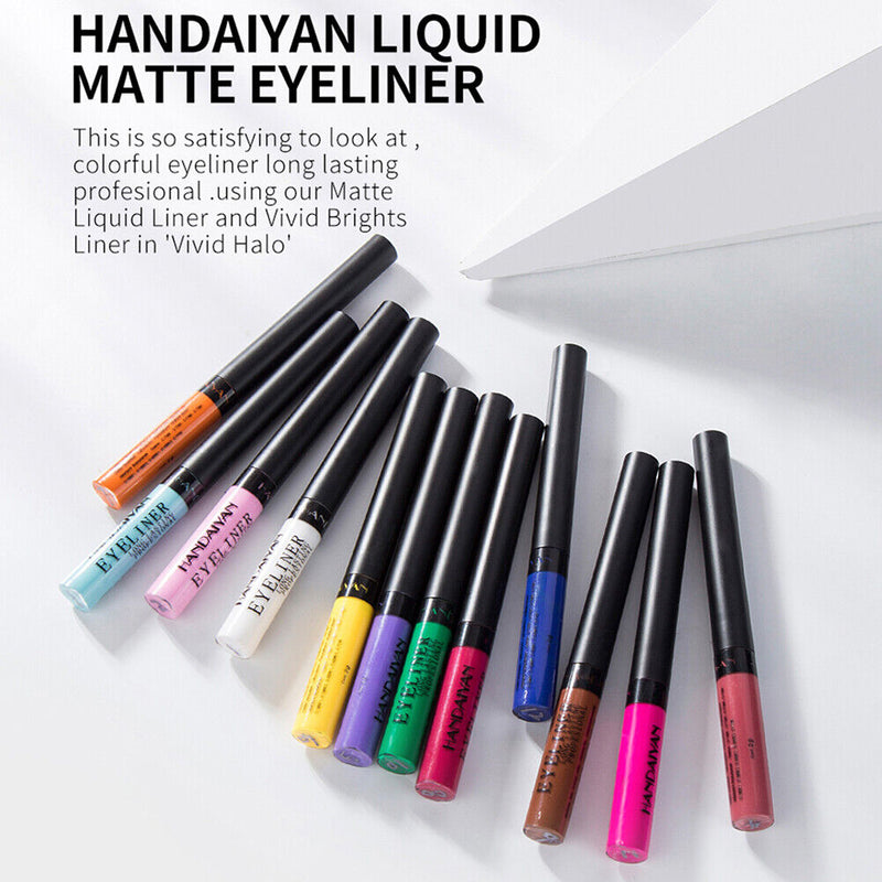 Women Colorful Matte Liquid Eyeliner Pencil Waterproof Quick Dry Pen Beauty Tool