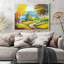 Forest Trail Oil Paint By Numbers DIY Handpainted on Canvas Wall Art Crafts