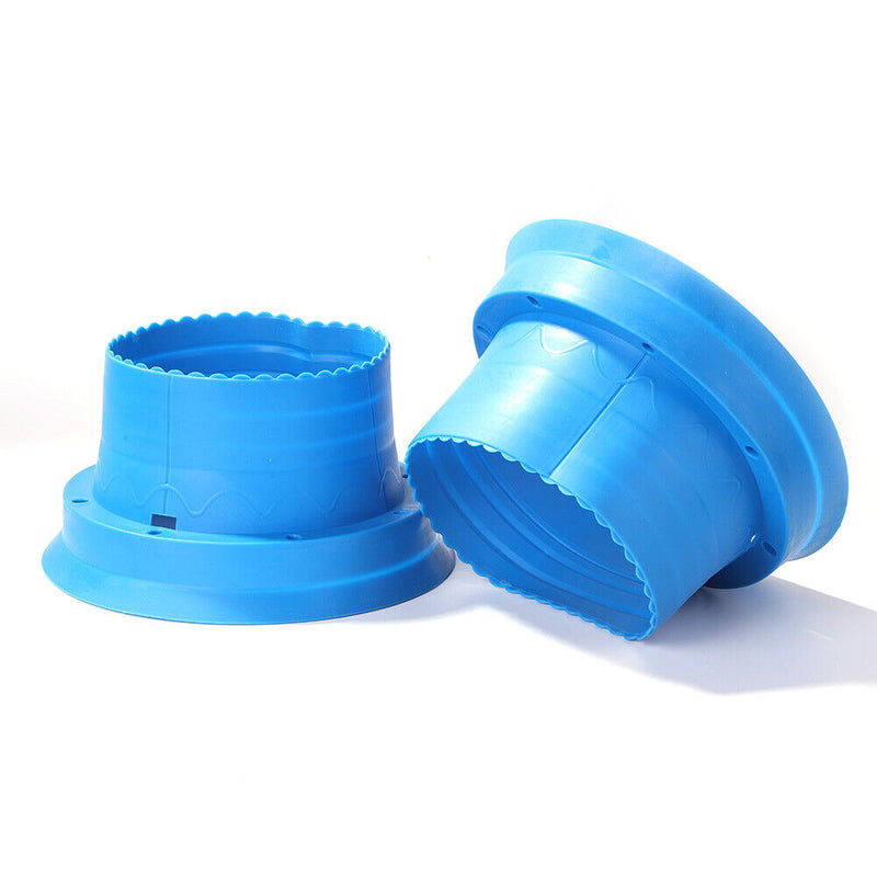 2pcs 6.5in Waterproof Car Speaker Covers Soft Silicone Horn Spacer (Blue) Newly