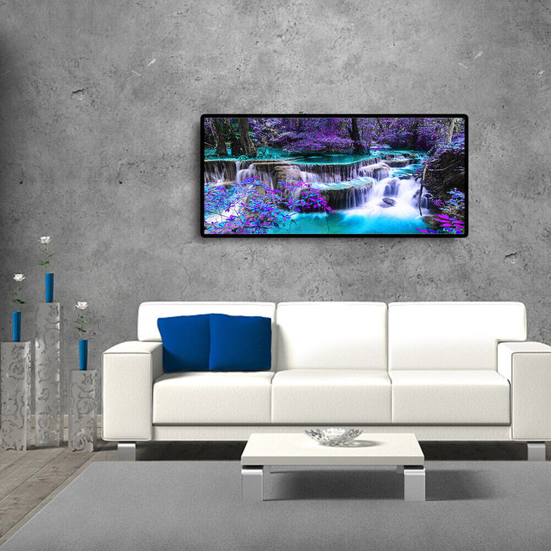 Diamond Embroidery Waterfall Scenery Picture Rhinestone Cross Stitch Home D