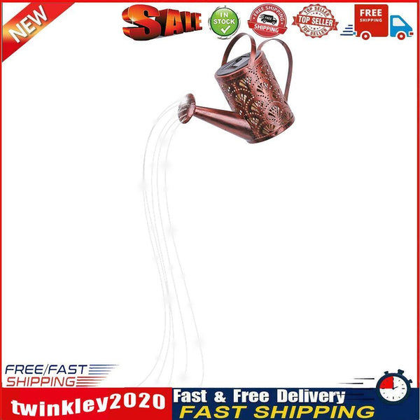 LED Kettle Solar Light Watering Can Sprinkle Fairy Lamp Garden Decor (A) Newly