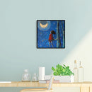 DIY Paint By Number Kit Little Girl Looking at The Moon No Frame Home Decor