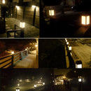 Solar Fence Post LED Cap Light Waterproof Street Garden Lamp (Warm White)