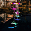 Solar Wind Chime Lamps Hanging Lights Home Garden Yard Decor (Dragonfly) Newly