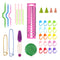 Sewing Knitting Crochet Tool Set with Soft Handle Hook Manual Crochet Tool Set
