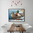 Lakeside Duck Oil Paint By Numbers Kit DIY Acrylic Painting on Canvas Frame