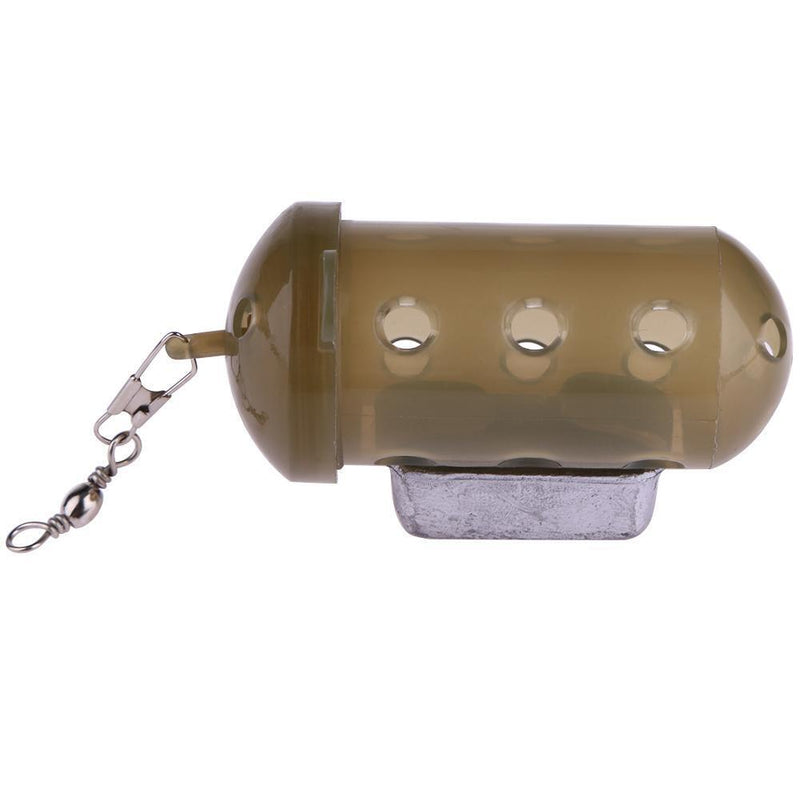 Carp Fishing Feeder Bait Cage Lure Pit Device w/ Lead Pellet Tackle (40g)