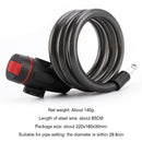 Bicycle Lock with 2 Key MTB Electric Motorcycle Anti-Theft Steel Cable Lock