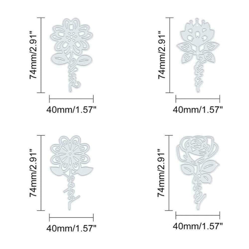 1xFlower Metal Cutting Dies Stencils Scrapbooking Embossing DIY Card Craft P4L4