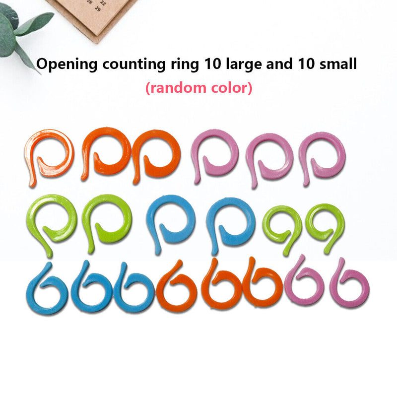 53pcs/set Knitting Kit Needle Clip Crochet Hook Craft Markers Sewing Tools