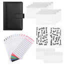 Bill Planner Cover Labels Leather Cash Pockets A6 Binder Cover Budget Binder