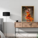 Hand Painted on Canvas DIY Maple Leaf Girl Oil Paint By Numbers Drawing Kit