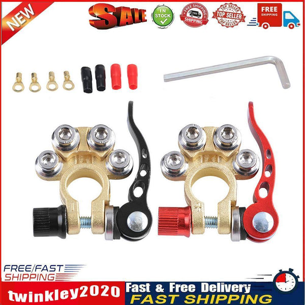 Car Battery Terminal Wire Clamp Positive Negative Electric Connector Clip Newly